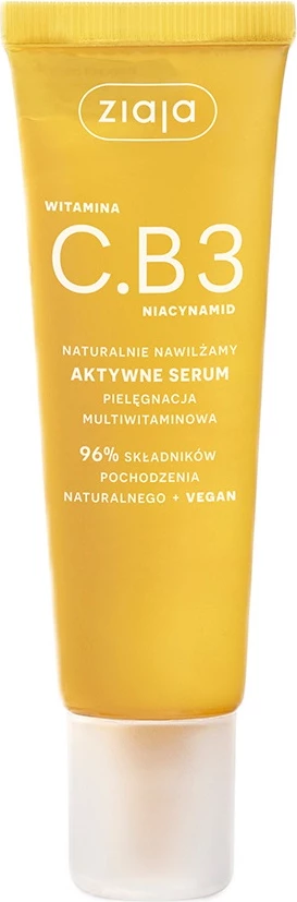 Aktivni serum za obraz z vitaminom C in B3 Ziaja, 30 ml