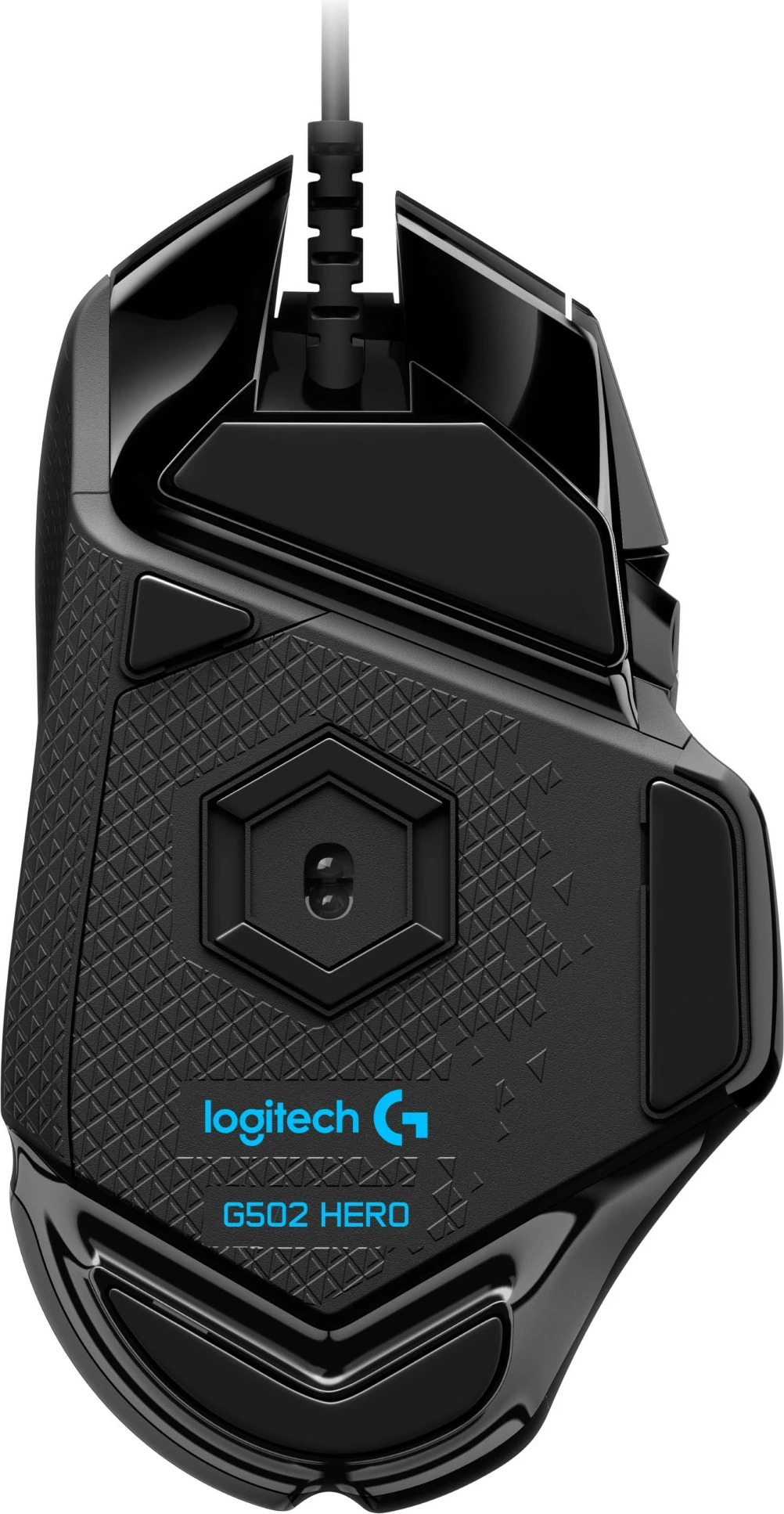 Optični igralni miška Logitech G G502 HERO, USB Type-A, 25.600 DPI, črn
