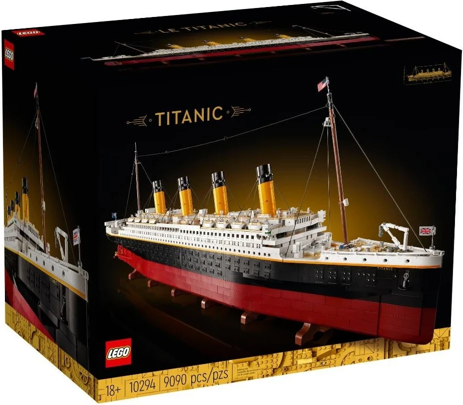 Detajlni model Titanic, LEGO 10294, za odrasle, 9090 kosov