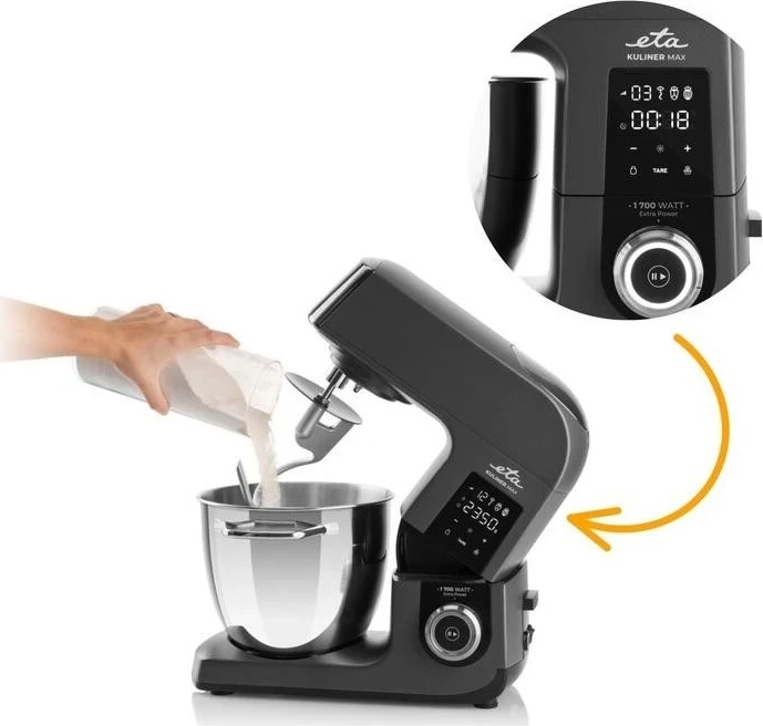 Večfunkcijski kuhinjski mešalnik, 6,7 l, 1700 W, siv — ETA Kuliner II Max ETA203890010