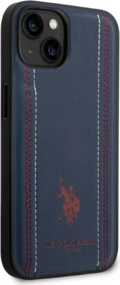 Ovitek za iPhone 14 6,1", U.S. Polo Assn. USHCP14SPFAV, sintetično usnje, temno moder