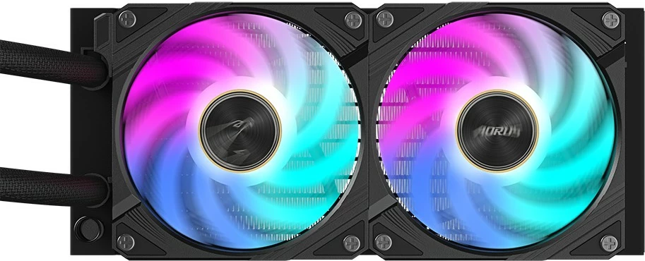 Tekočinski hladilnik za procesor AORUS WATERFORCE X II 240, 2x120mm ARGB, LCD, črn