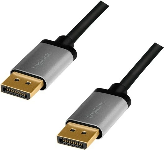 Kabél DisplayPort 1 m, 4K/60Hz, črno/siv — LogiLink CDA0100