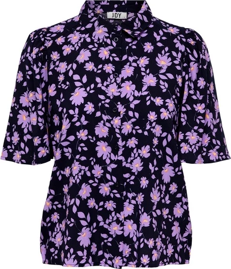 Klasetna kmešna s cvetličnim vzorcem Jacqueline De Yong, vijolična