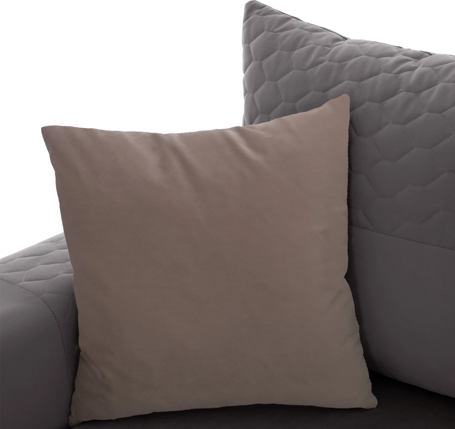 Kotna sedežna garnitura PORTOFINO, siva, visoke noge