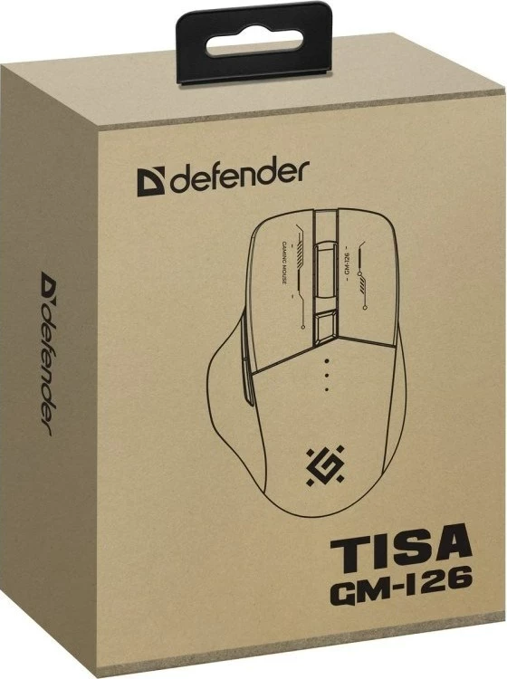 Optični brezžični miš Defender GM-126 TISA, 1600 DPI, 6 gumbov, bela