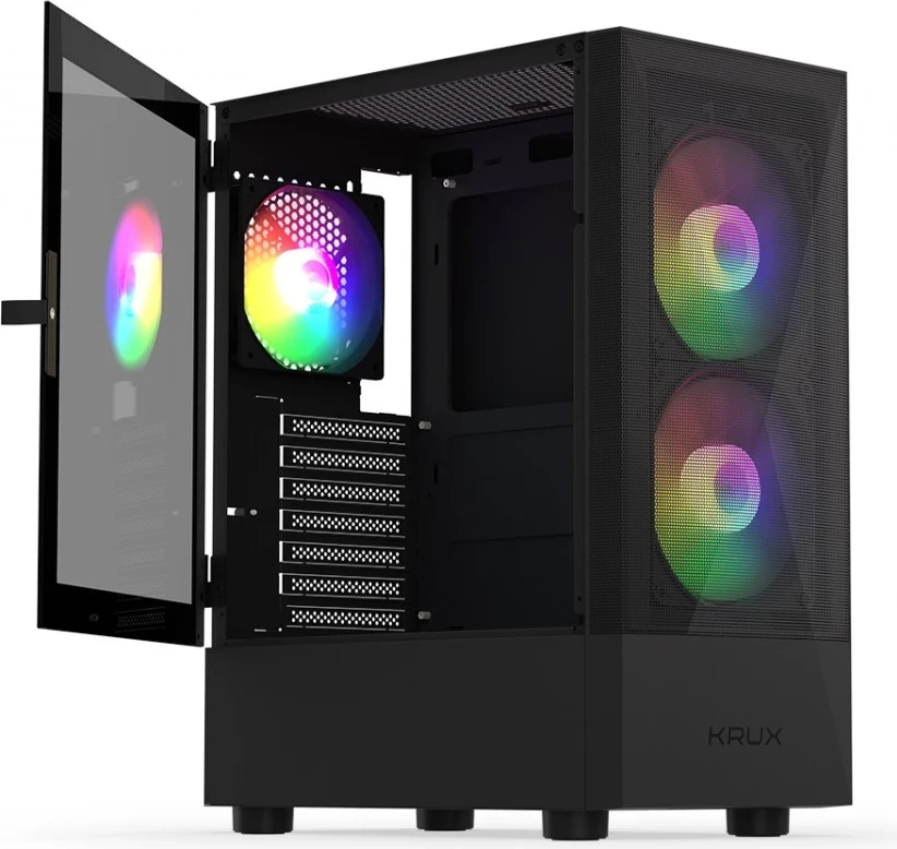Kasetni računalniški ohišje Krux, črn