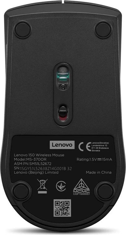 Brezžična miška Lenovo 150 GY51L52638, črna