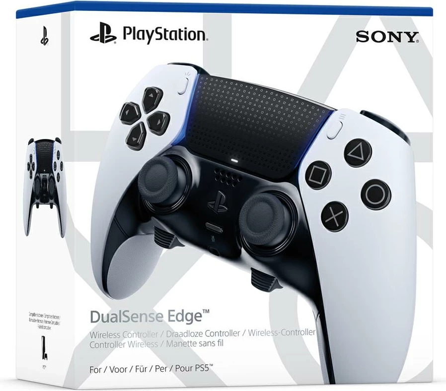 Napreden brezžični kontroler DualSense Edge, Sony PS5, bel