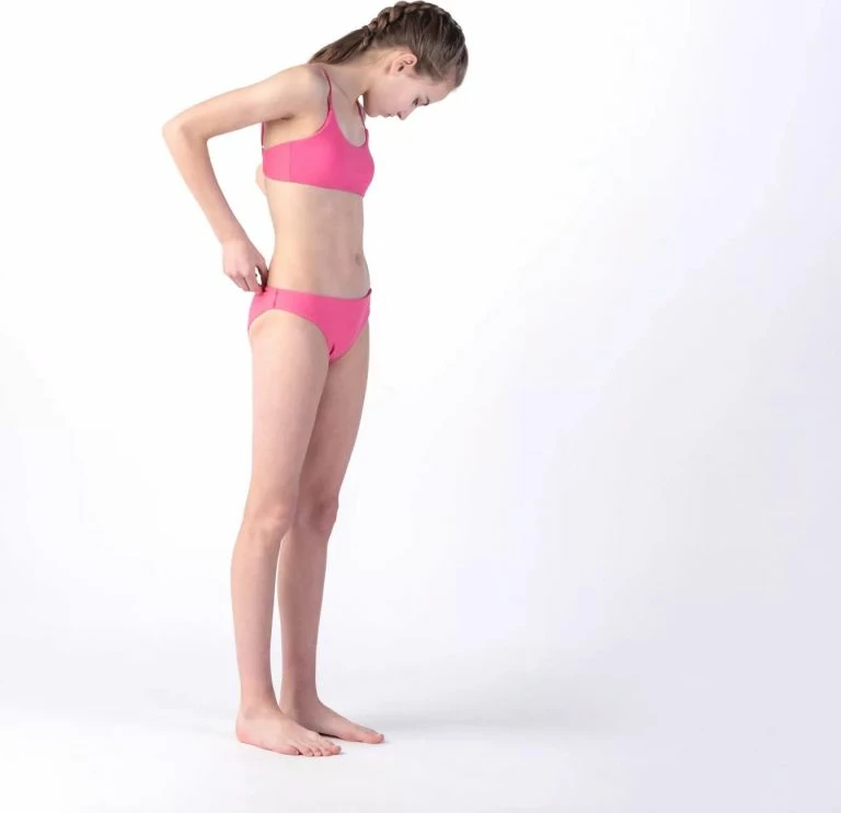 Dvodelne spodnje kopalke za deklice Aquawave, rdeče