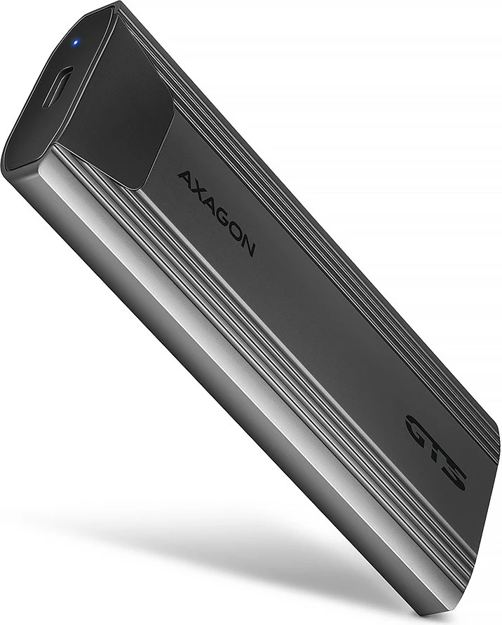 Zunanje računalniško ohišje za SSD M.2 NVMe in SATA, USB-C 3.2 Gen 2, črno - AXAGON EEM2-GTS2