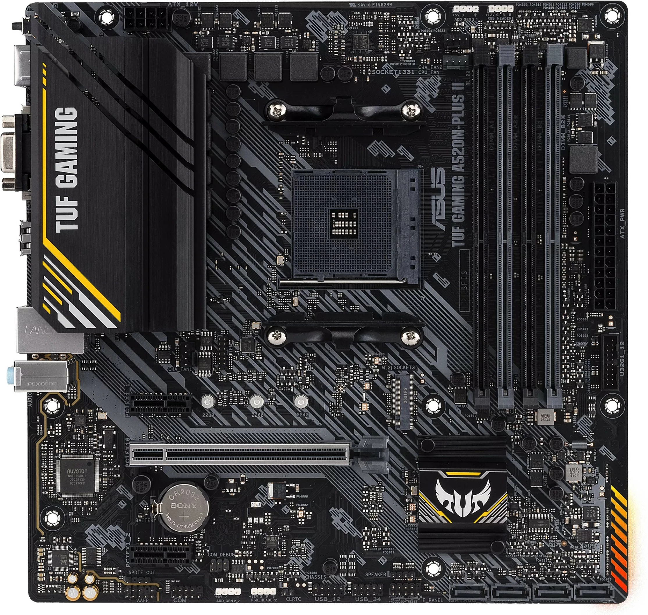 Plošča ASUS TUF GAMING A520M-PLUS II, AMD, Socket AM4, DDR4-SDRAM, 128 GB