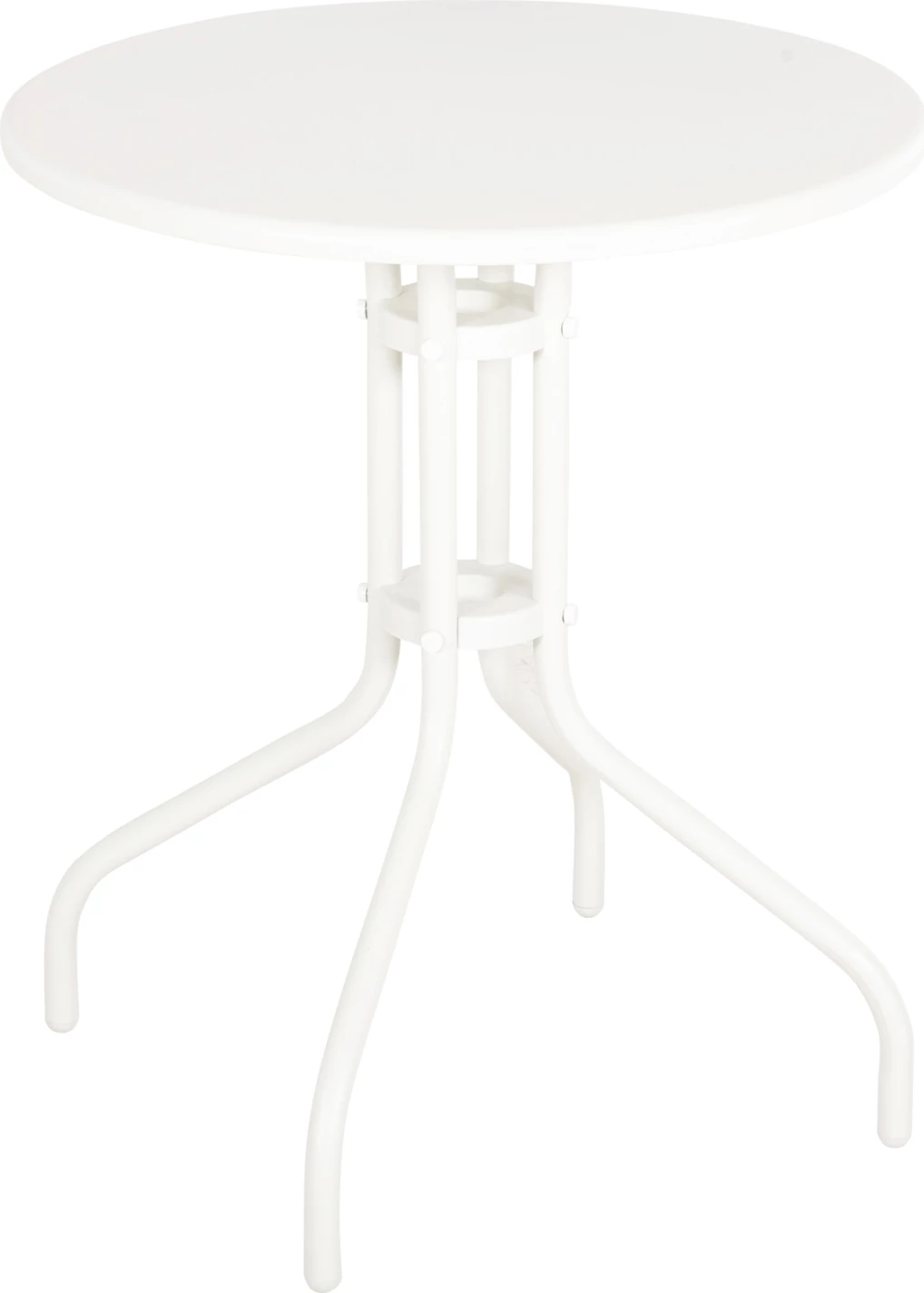 Zunanji okrogla miza LINO FH5973.02 kovinska v beli barvi Φ60x70Hcm