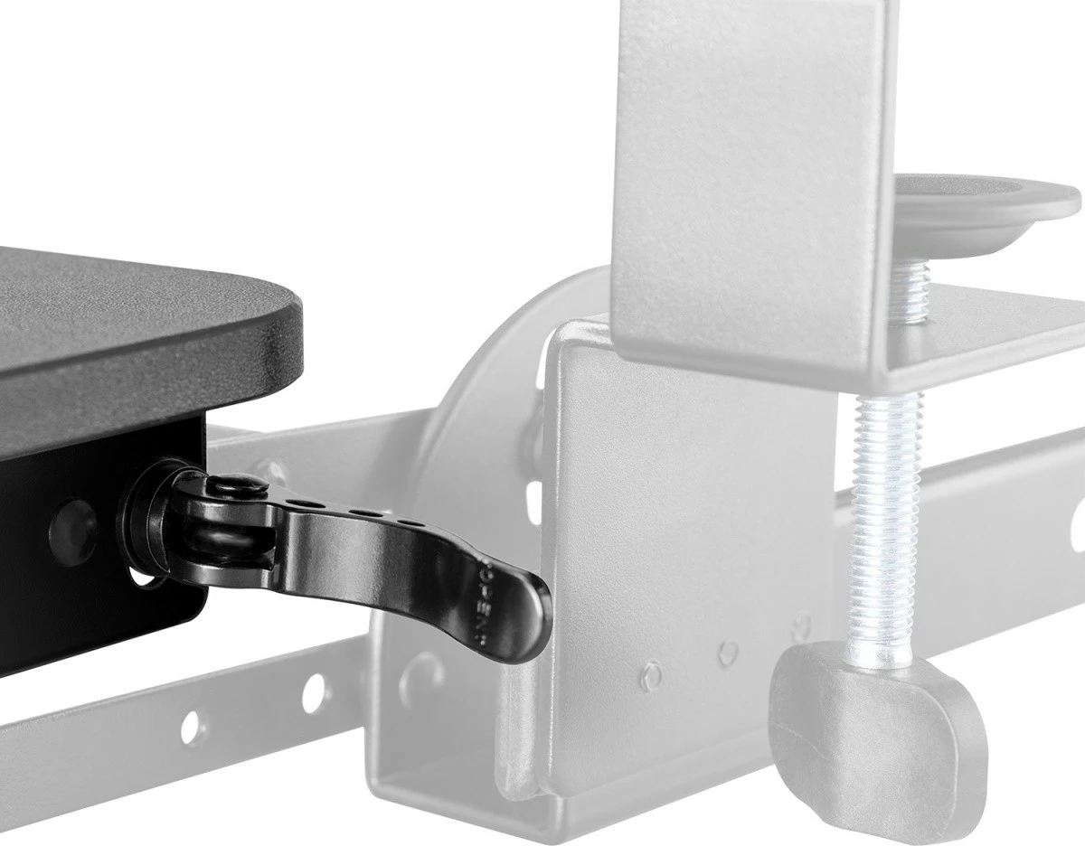 Držalo za tipkovnico pod mizo, nastavljivo, črno Maclean MC-462