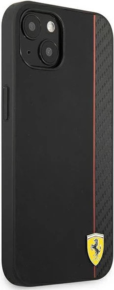 Ovitek za telefon On Track Carbon Stripe Ferrari za iPhone 13 mini 5,4", črn