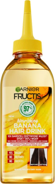 Kondicioner za suhe lase, Garnier Fructis Hair Drink Banana Rapid Liquid Lamellar, 200 ml
