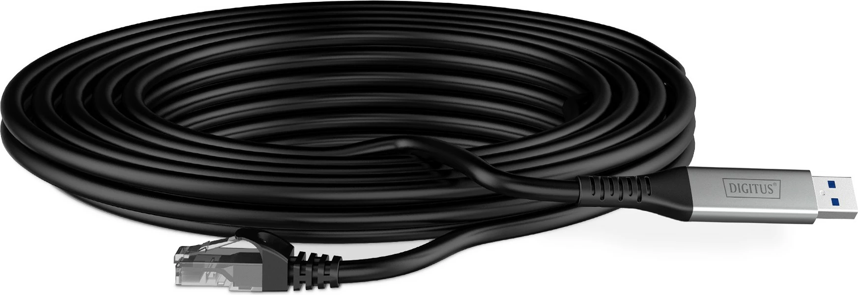 Kabel USB 3.2 v RJ45, Cat6a, 3 m, 1 Gbit/s, črn, Digitus