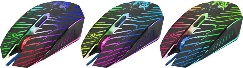 Gaming miška Defender DARK AGENT GM-590L, z žico, 12800 dpi, črna