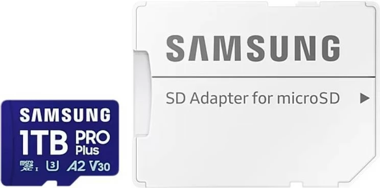 MicroSD kartica Samsung PRO Plus 1 TB z SD-adapterjem, modra