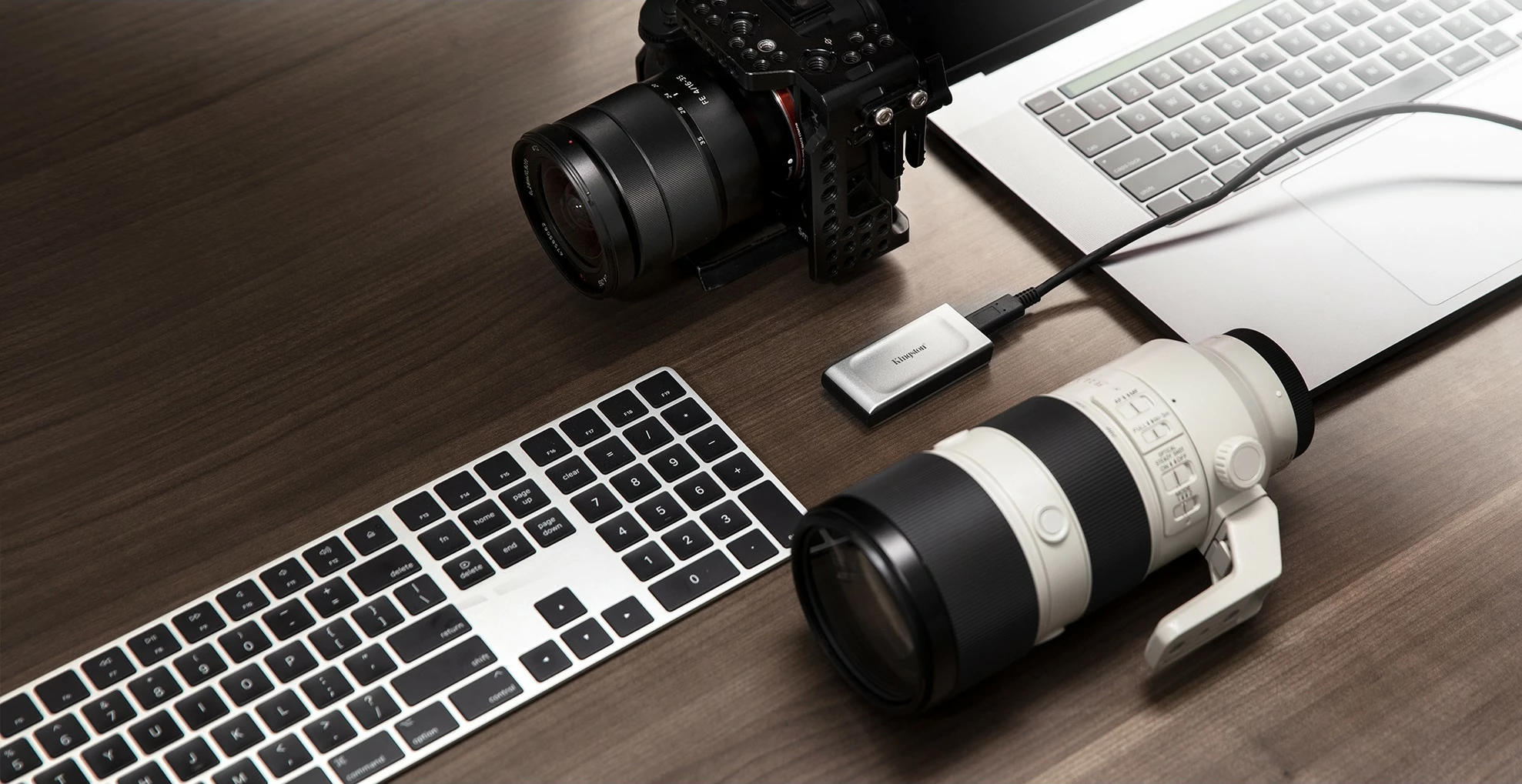 Prenosni SSD Kingston XS2000, 2 TB, USB Type-C, črn, srebrn