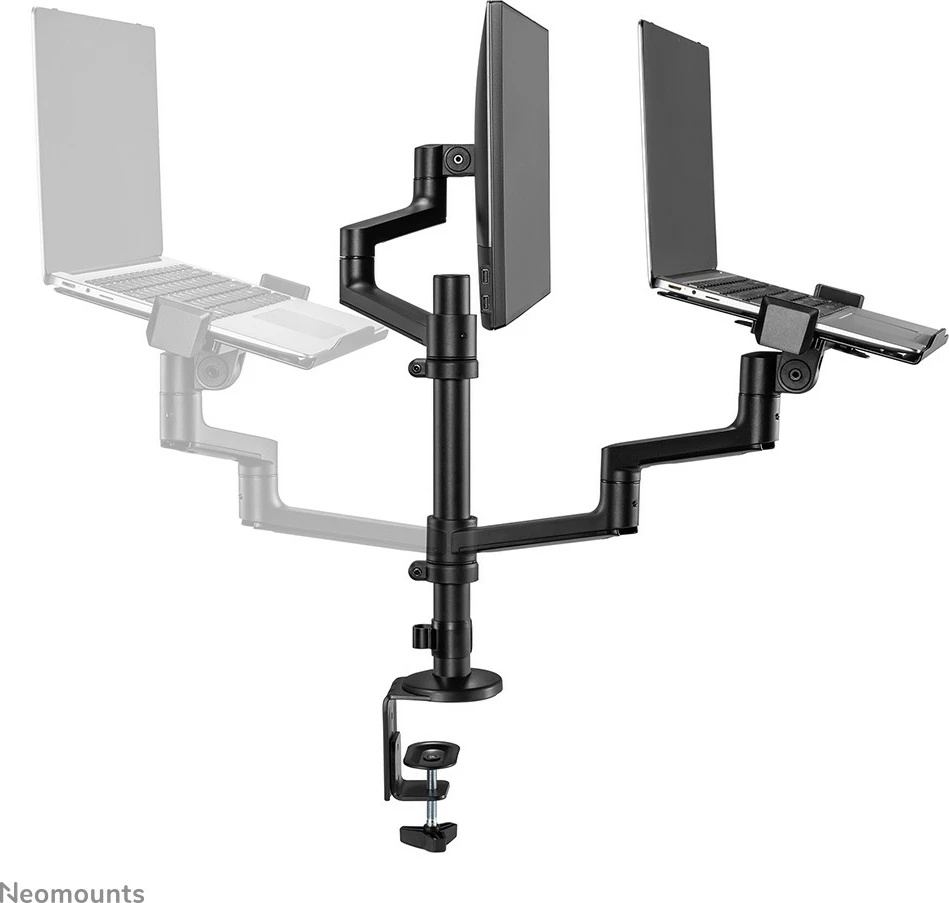 Nagibno ročno držalo za mizo za monitor in prenosnik, Neomounts DS20-425BL2, 27", črno Nagibno ročno držalo za mizo za monitor in prenosnik, Neomounts DS20-425BL2, 27", črno