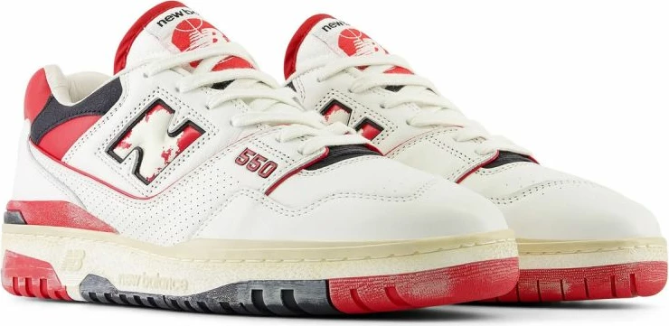 Superge, New Balance BB550VGA, bele z rdečimi — unisex