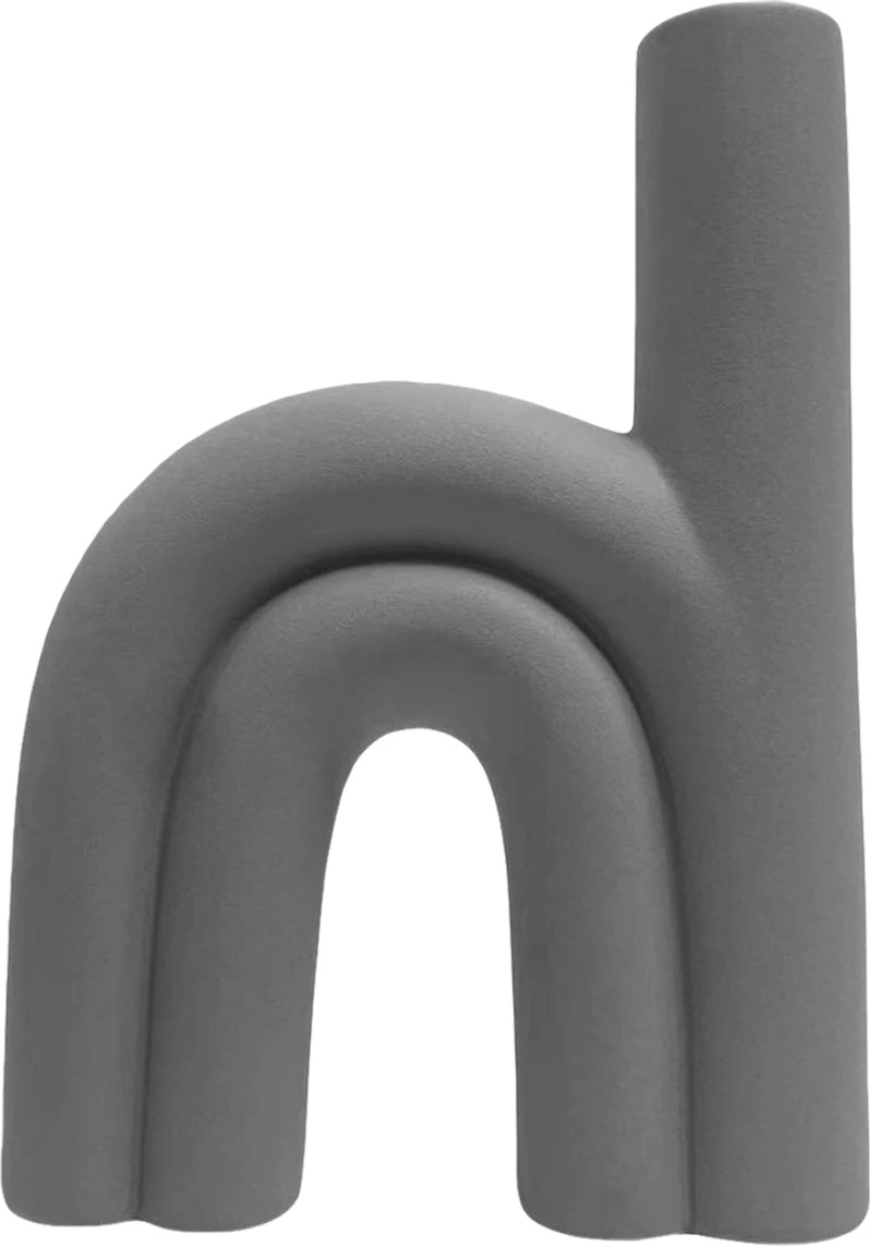 Keramična namizna dekoracija ARCON FH4638.03 mat siva 25x6x35H cm