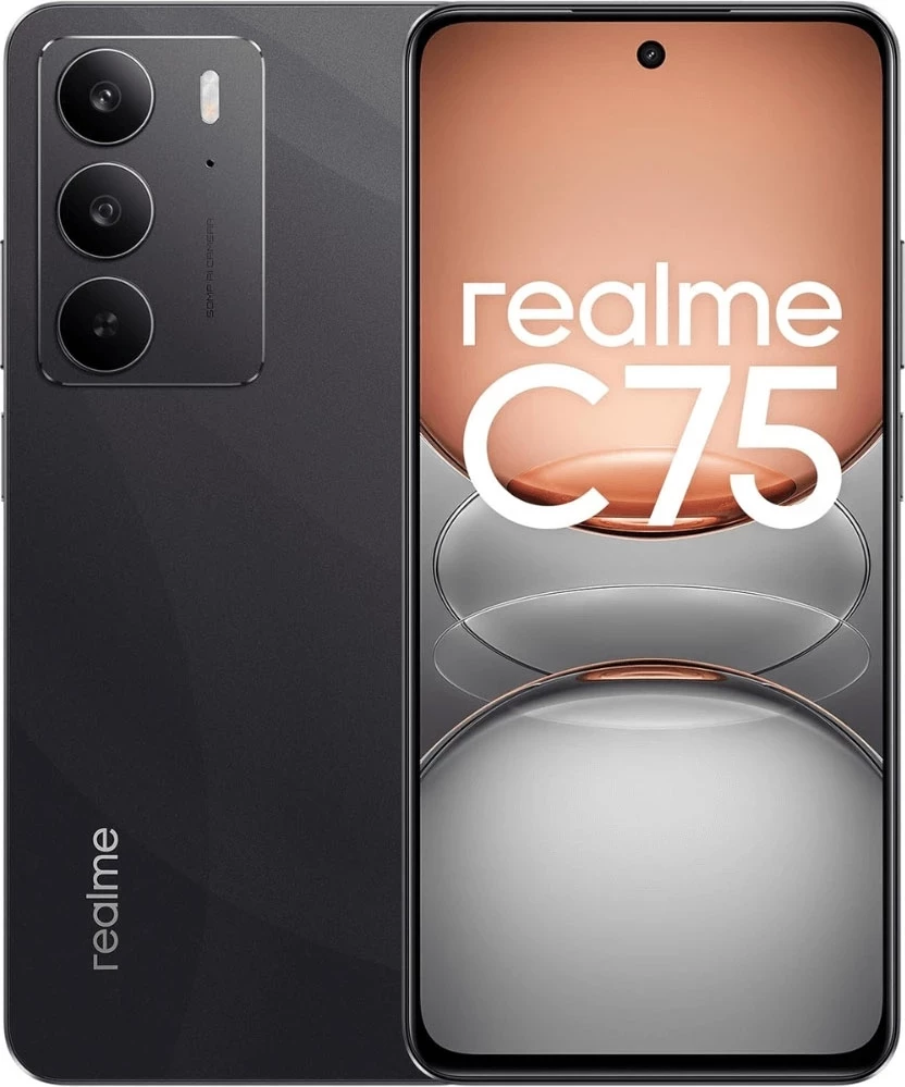 Pametni telefon Realme C75 8+128GB, 6,72", črn