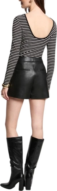 Majica za ženske, črna, z vzorcem črt Morgan De Toi