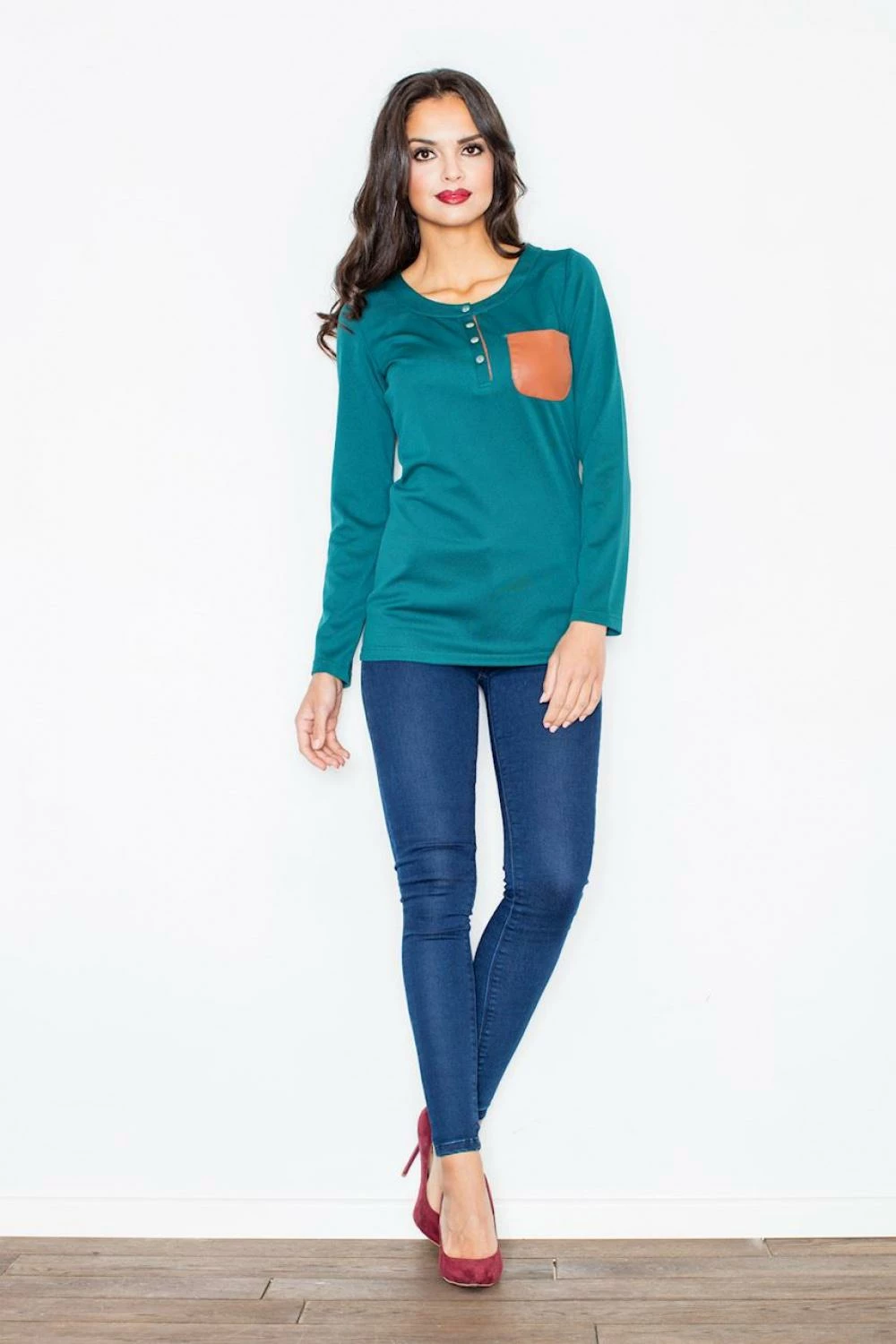 Bluza Figl 111737, zelena