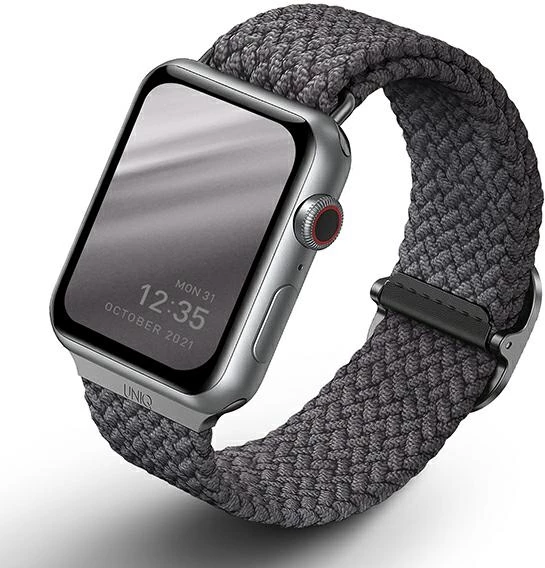 Elastičen pašček za Apple Watch UNIQ Aspen, Weavex™, 38/40/41 mm, siv