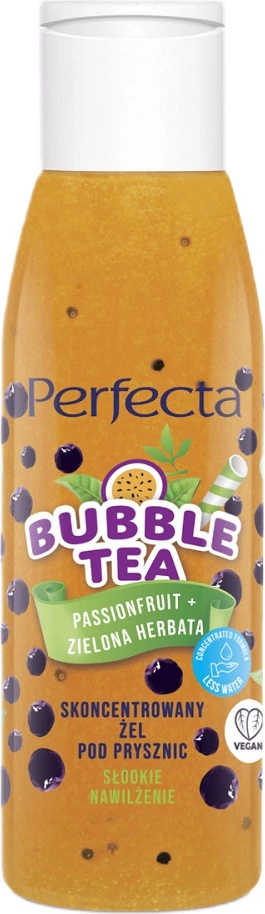 Gel za tuširanje za ženske Bubble Tea Passionfruit + Green Tea, Perfecta, 100 ml