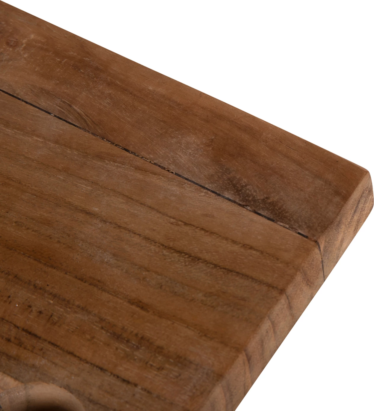 Deska za rezanje za kuhinjo FH4291 iz tikovine v naravni barvi z luknjo za obešanje 15x38,5x2H cm