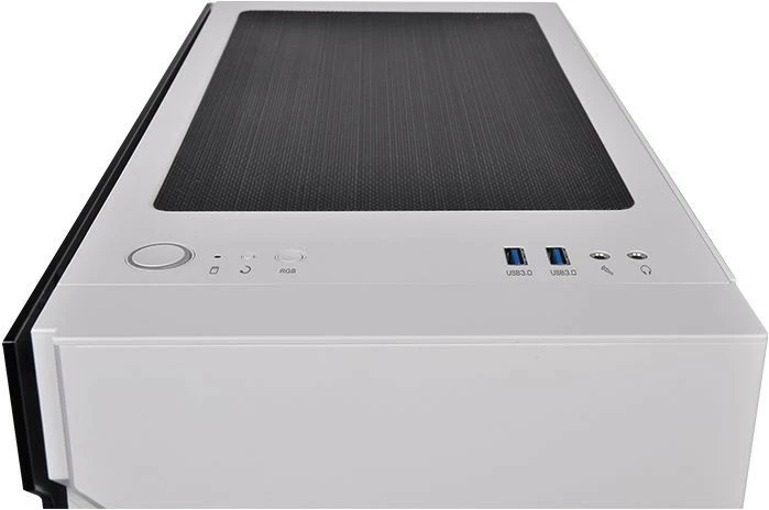 Midi tower ohi Thermaltake H200 TG Snow RGB, ATX, Micro ATX, Mini ITX, bel