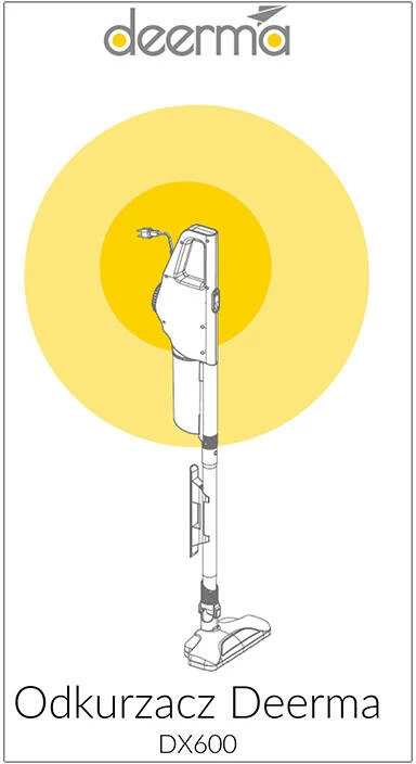 Sesalnik Deerma DX600, 0.8 L, 600 W, črn