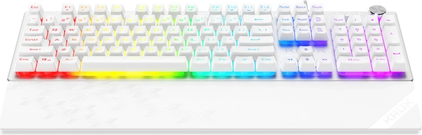 Gaming tipkovnica Frost Silver-White KRUX, RGB