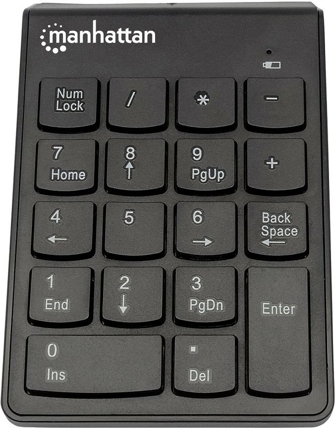 Brezžična numerična tipkovnica Manhattan 178846, 18 tipk, črna