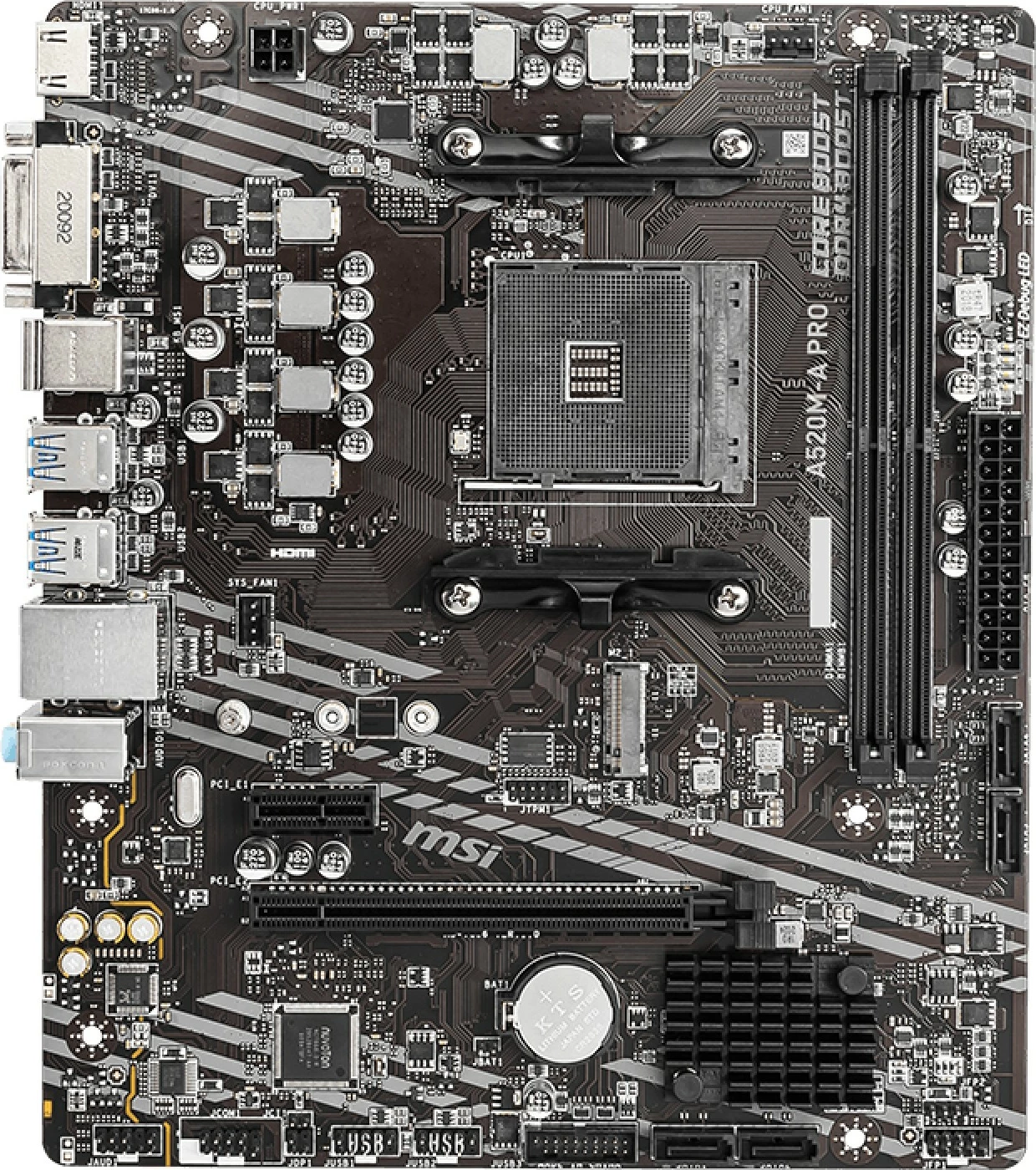 Plošča MSI A520M-A PRO, Socket AM4, 64 GB, micro ATX