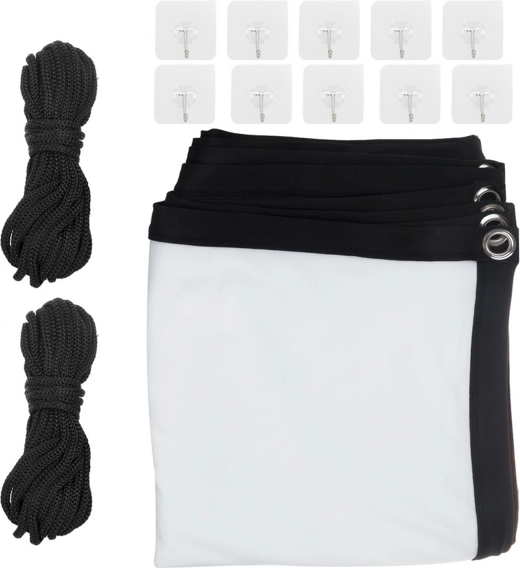 Projekcijsko platno Maclean MC-169, 120 inčev, 4:3, 240x180 cm, ročno, belo