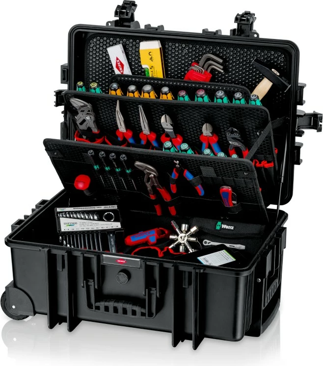 Kovček za orodje Robust45 Move, Knipex, polipropilen, črn, odporen na vodo in prah