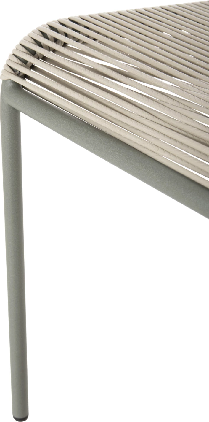 Stol SUKI FH6053.05 kovinski in sintetični ratan v svetlo zeleni barvi 54x62x80H cm