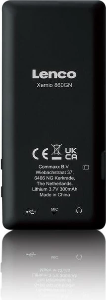 MP4 predvajalnik Lenco Xemio-860GR, 256 GB, Bluetooth, microSD, črno/lime MP4 predvajalnik Lenco Xemio-860GR, 256 GB, Bluetooth, microSD, črno/lime