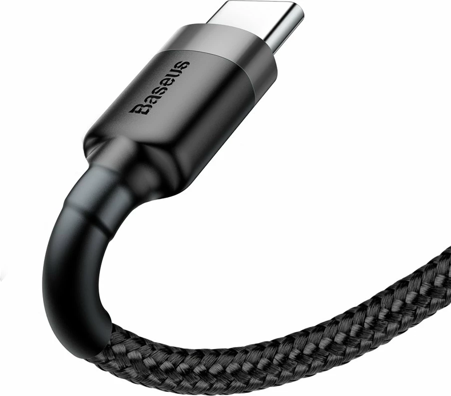Kabel za polnjenje in prenos podatkov Baseus Cafule USB-A na USB-C, 3 m, sivo/črn