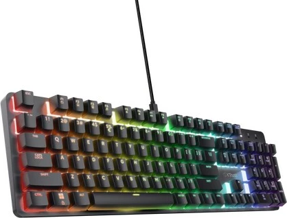 Gaming tipkovnica GXT 871 Zora, Trust, USB, QWERTY, angleščina (US), črna