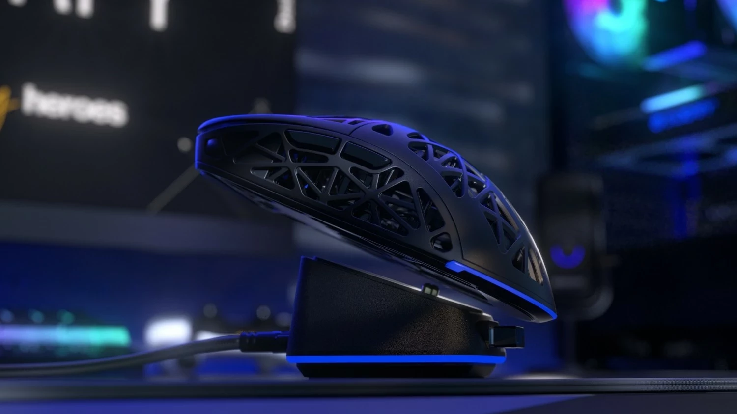 Brezžični miš Endorfy LIV Plus, RGB, 26000 DPI, črn