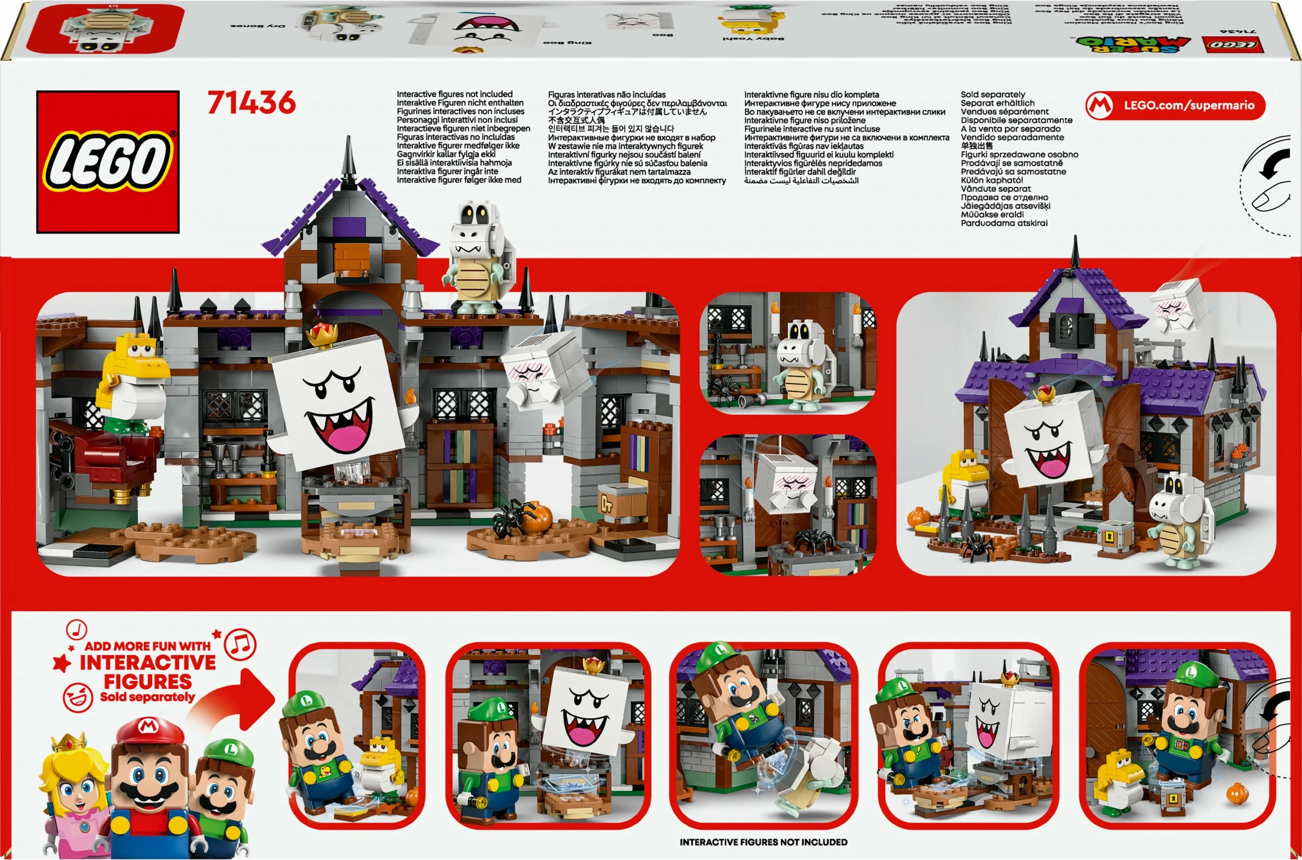 Set gradnje Super Mario King Boo's Haunted Mansion LEGO 71436, večbarven