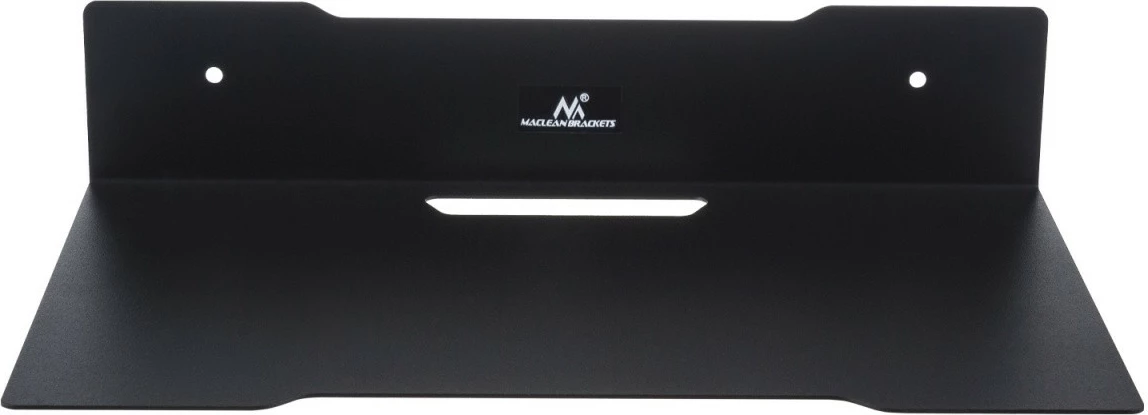 Stenska polica za dekoder Maclean MC-122, jeklo, črna