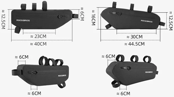 Torba za kolo Rockbros AS-043, 3 L, črna
