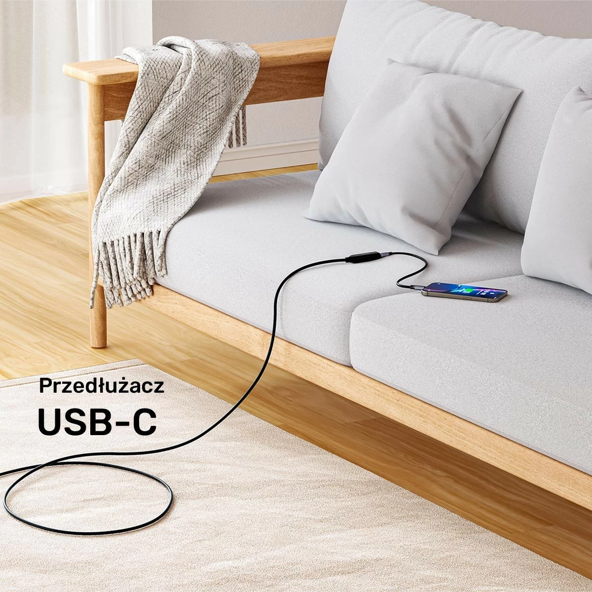 Podaljševalni kabel USB-C 5 m, 10 Gbps, črn Unitek