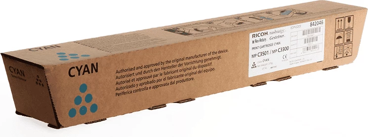 Toner kartuša Ricoh MP C3300 842046, 15.000 strani, cijan